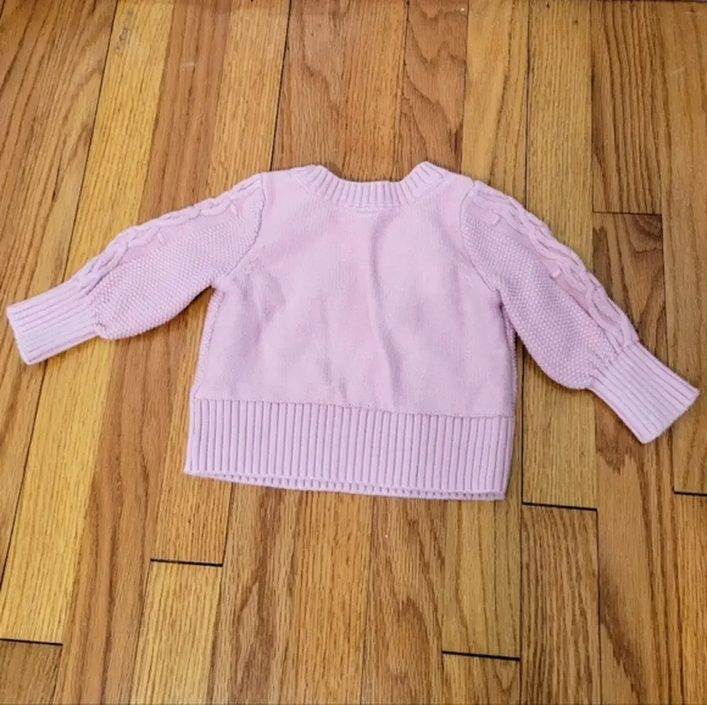 Baby Gap Cable Knit Crewneck Pullover‎ Sweater, Pink Standard, Size 12-18 months
